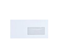 Enveloppe 110 x 220 mm Bruneau 80 g avec fenêtre 45 x 100 mm blanche - Boîte de 500
