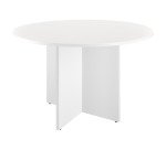 Mesa redonda Excellens Blanca 120 cm patas en cruz 