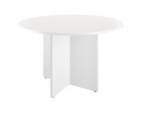 Mesa redonda Excellens Blanca 120 cm patas en cruz 