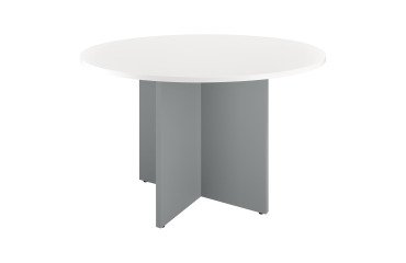 Mesa redonda Excellens Blanca 120 cm patas en cruz 