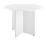 Mesa Redonda Excellens Blanca 100 cm Patas en cruz 