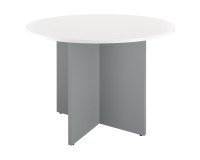 Mesa Redonda Excellens Blanca 100 cm Patas en cruz 