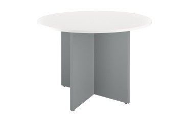 Mesa Redonda Excellens Blanca 100 cm Patas en cruz 