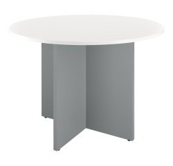 Mesa Redonda Excellens Blanca 100 cm Patas en cruz 