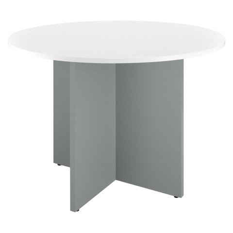 Mesa Redonda Excellens Blanca 100 cm Patas alumino