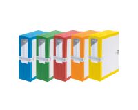 Archive folder Fast with bellows - large capacity with strap closure - back 10 cm assorted colours
