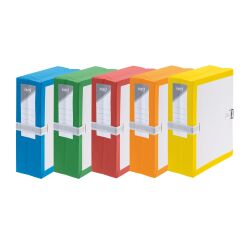 Archive folder Fast with bellows - large capacity with strap closure - back 10 cm assorted colours