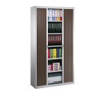 Armoires hautes à rideaux démontables Décor 220 x 120 cm corps aluminium