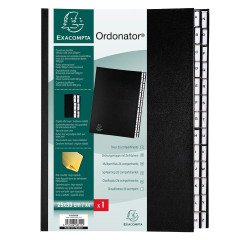 Hard sorting folder Exacompta Ordonator alphabetical 26 divisions black 