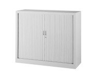 Armoire à rideaux monobloc Generic H 100 x L 120 cm corps gris clair / rideaux gris clair
