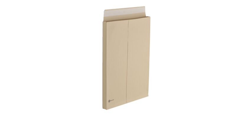 Packet 50 envelopes with bellows 3cm, Bruneau kraft, 340x465mm 150g