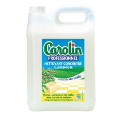 Bottle of 5 L Carolin cleaning product multi-surfaces
