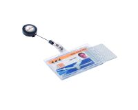 Identificador rígido Durable con cordón Eextensible, para 2 tarjetas  - paquete de 10