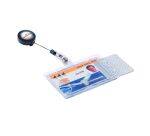 Identificador rígido Durable con cordón Eextensible, para 2 tarjetas  - paquete de 10