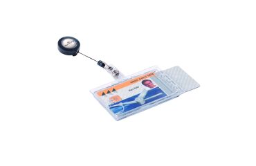 Identificador rígido Durable con cordón Eextensible, para 2 tarjetas  - paquete de 10