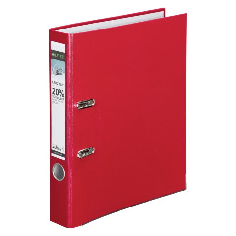 Archivador plastificado Leitz 180° A4 lomo 5 cm rojo