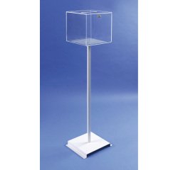 Translucent urn on foot.