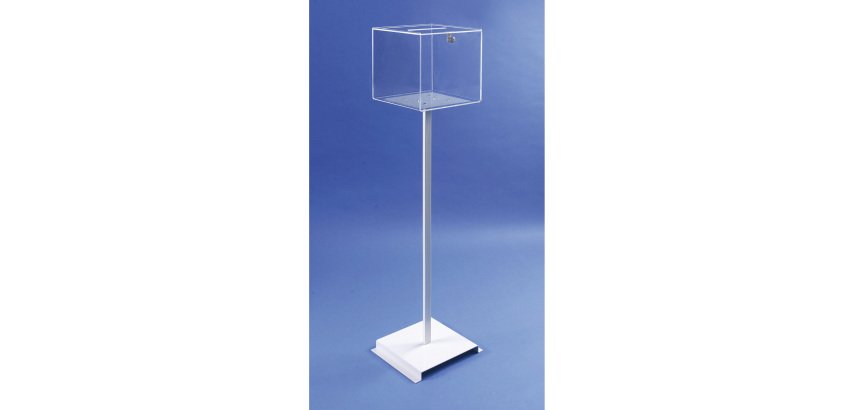 Transparante urn op voet.