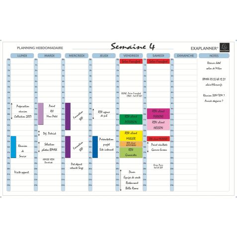 Exacompta, magnetic weekly planning