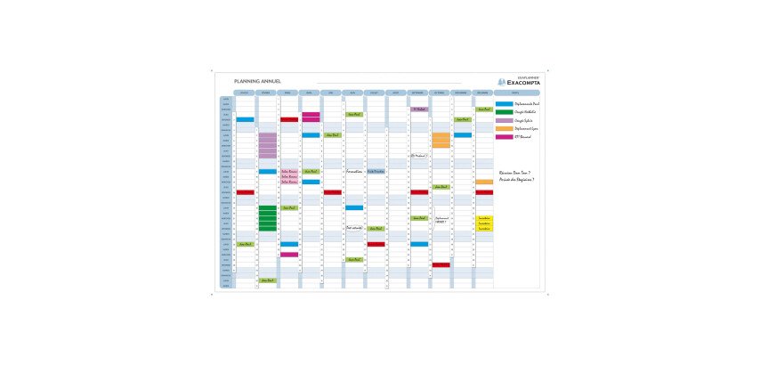 Exacompta, magnetic annual planning