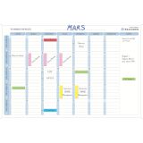 Planning magnétique mensuel 8 colonnes Exacompta