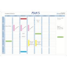 Planning magnétique mensuel 8 colonnes Exacompta