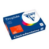 Papier A4 couleur rouge cardinal 160 g Clairefontaine Trophée couleurs vives - Ramette de 250 feuilles