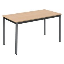 Pack 1 table Multi-usages éco hêtre/anthracite L 120 x P 60 cm achetée = 1 table offerte