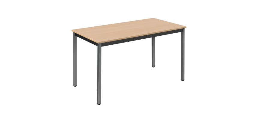 Pack 1 Multi-purpose eco table L 120 x W 60 cm beech / anthracite leg purchased = 1 table offered