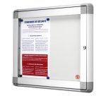 Vitrina de interior Bruneau fundo metálico lacado gris - 2 hojas A4