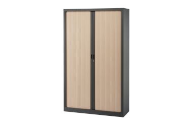 Armoire à rideaux monobloc Généric corps métal - L 120 x H 198 x P 43 cm - NF-OEC et GS