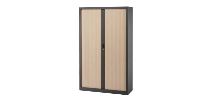 Armoire à rideaux monobloc Généric corps métal - L 120 x H 198 x P 43 cm - NF-OEC et GS