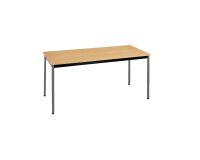 Table de bureau Multi-usage Éco hêtre 140 x 70 cm pieds anthracite