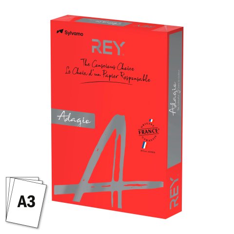 Papel A3 color 80 g Rey Adagio colores vivos - Paquete de 500 hojas rojo