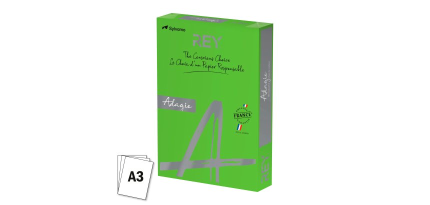 Papel A3 color 80 g Rey Adagio colores vivos - Paquete de 500 hojas