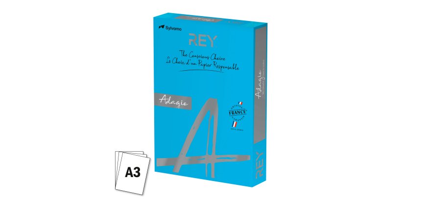 Papel A3 color 80 g Rey Adagio colores vivos - Paquete de 500 hojas