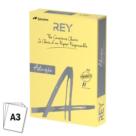 Papel A3 color 80 g Rey Adagio colores pastel - Paquete de 500 hojas