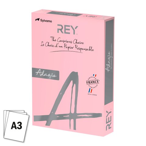 Papel A3 color 80 g Rey Adagio colores pastel - Paquete de 500 hojas