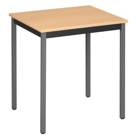Mesa multiuso Eco 70x60 Tablero en Haya patas gris
