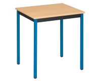 Table modulable Multi-usages éco Color L 70 x P 60 cm hêtre piètement bleu