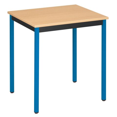 Mesa multiuso Eco 70x60 Tablero en Haya patas azules