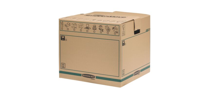 Fellowes Automatic Assembly Moving Box - Medium