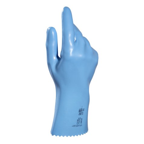 Gants de ménage latex Mapa Jersette 300 bleu - La paire