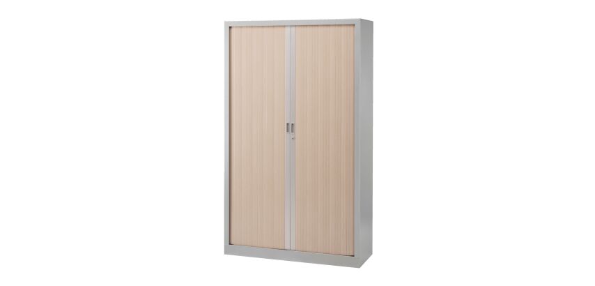 Armoire à rideaux monobloc Généric corps métal - L 120 x H 198 x P 43 cm - NF-OEC et GS