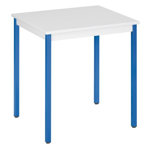 Mesa multiuso Eco 70x60 Tablero en Gris claro patas azules