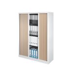 Armoire haute monobloc à rideaux Mario H 160 x L 120 cm corps blanc