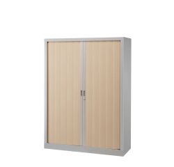 Armoire haute métal monobloc corps aluminium H 160 x L 120 cm à rideaux non feu