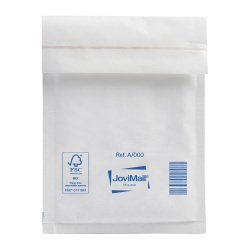 Gepolsterte Hülle aus weißem Kraftschaum 110 x 160 mm - Packung mit 200 Stück