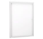 Vitrine d’intérieur porte battante fond laqué gris clair - 9 feuilles