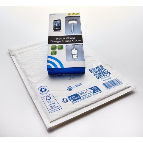 Bolsa con burbujas kraft blanco 220 x 330 mm 92 g - Caja de 100